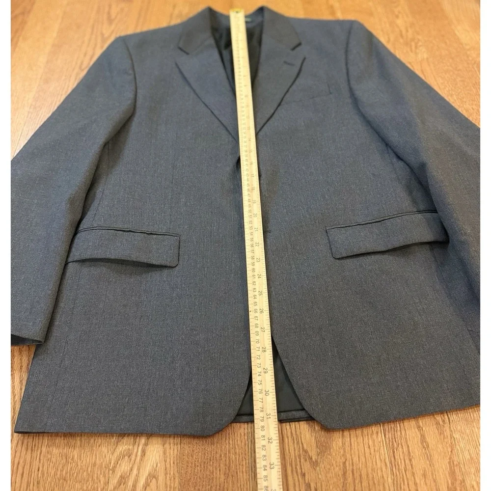 Lauren Ralph Lauren Mens 44R Gray Blazer Wool Comfort Suit Coat 2 Button Jacket